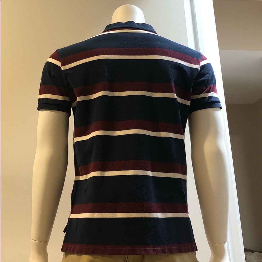 Polo Ralph Lauren Navy/Burgundy/White Striped Polo - Picture 6 of 9